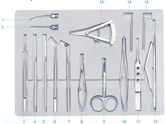 Instrumento SYX15 fijado para la microcirugía del glaucoma (código No.59005)